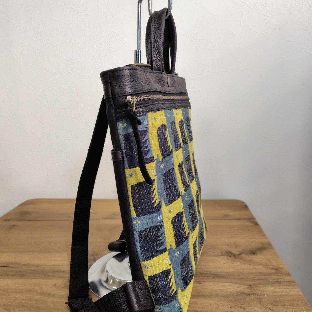 ミナペルホネン/thoroughbredサラブレットネイビー/牛革A4トートリュ