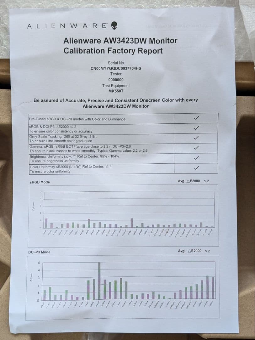 送料無料Alienware 34曲面QD-OLED AW3423DW