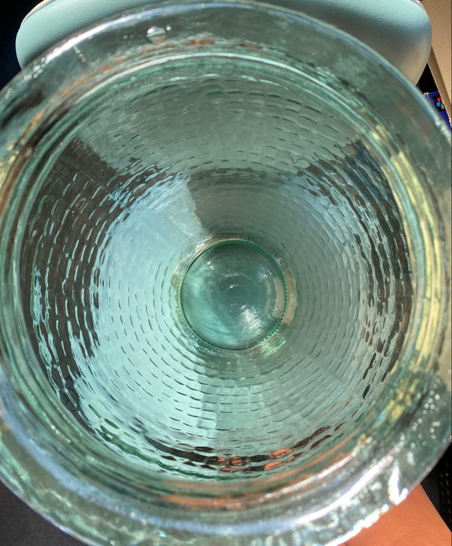 イタリア製 ★大きいガラス花瓶　壺　フラワーベース