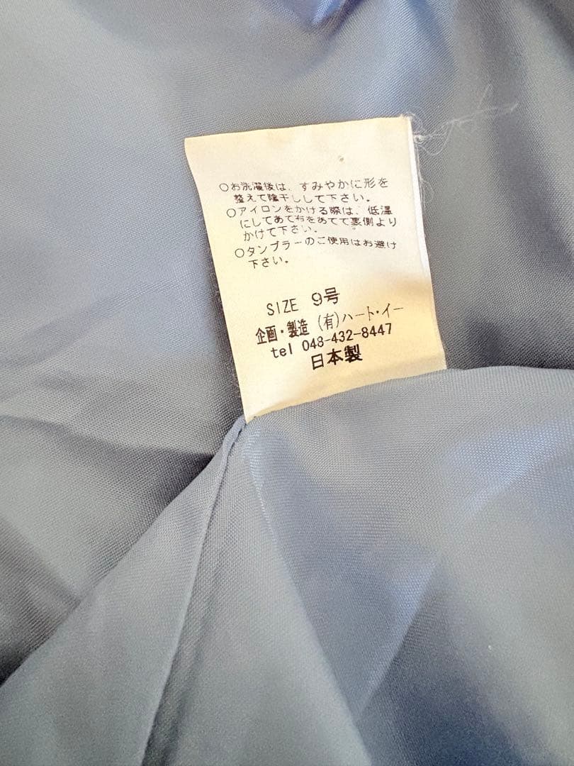 アリスエプロン付き　別珍ワンピース　Mサイズ　ハートE ロリィタワンピース