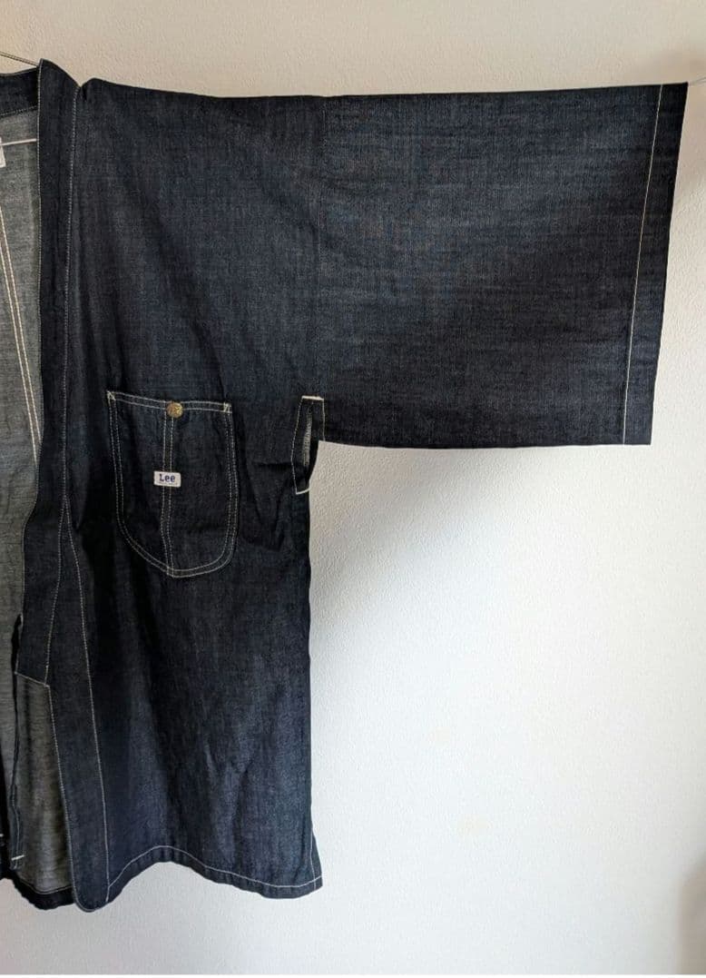 Lee　デニム　作務衣　羽織　着物　和服　シャツ　カバーオール　真紺　美品　希少