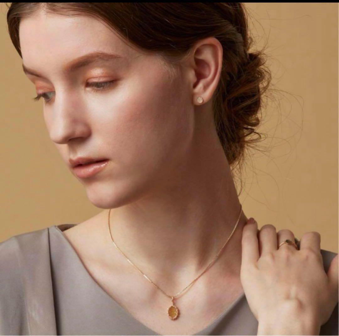 agete K18マイクロスコープ ダイヤモンドピアス 美品 片耳用