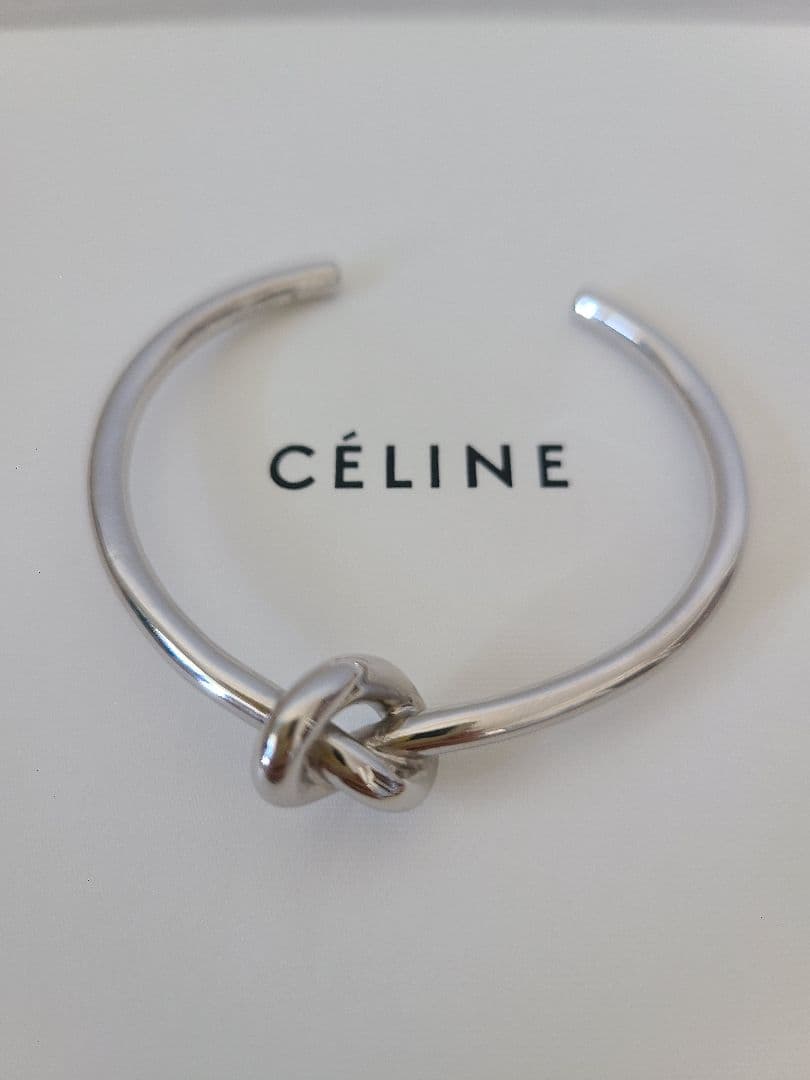 CÉLINE　セリーヌ　シルバー ノット　エクストラシンブレスレット　バングル