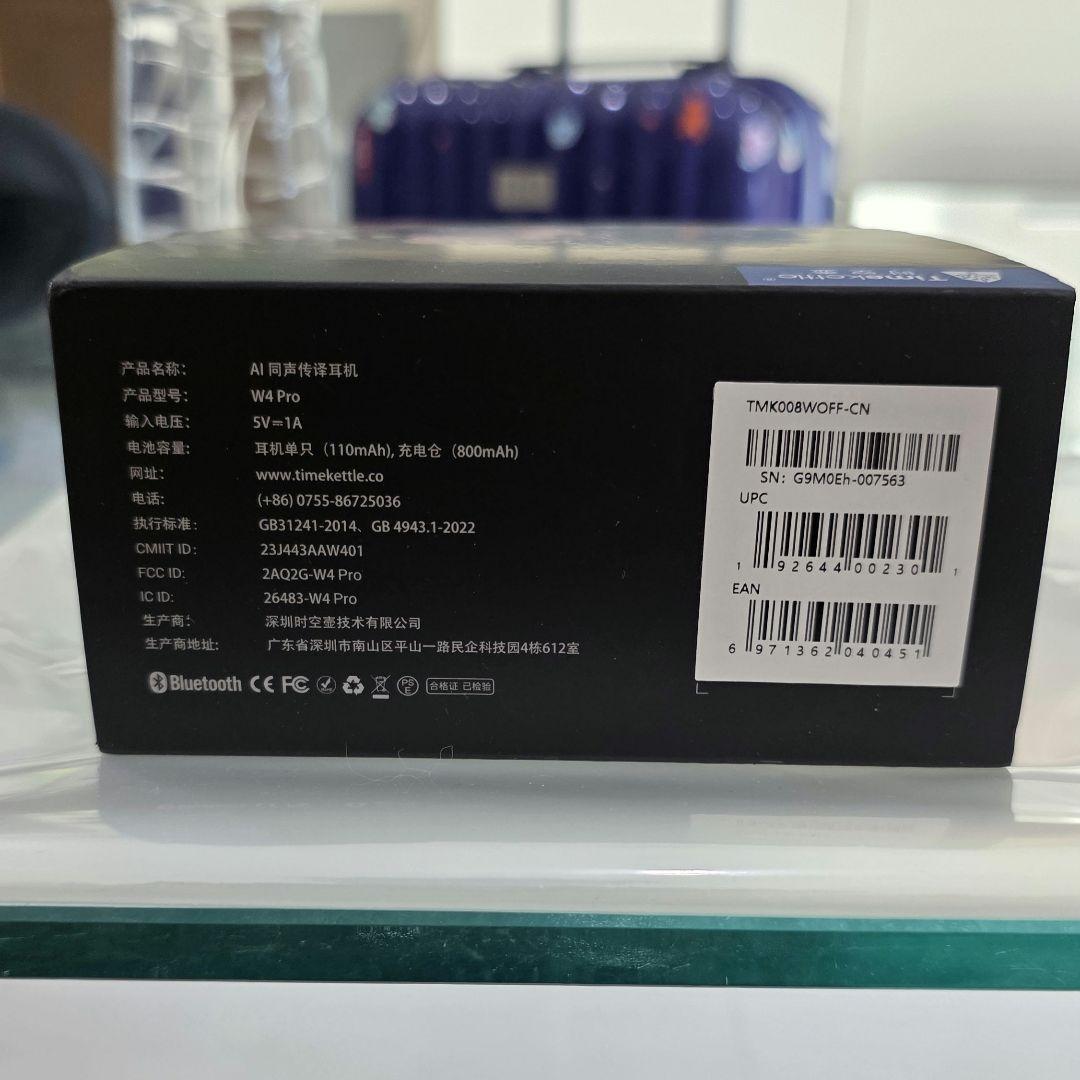 【送料無料】Timekettle W4 Pro ワイヤレスイヤフォン AI翻訳
