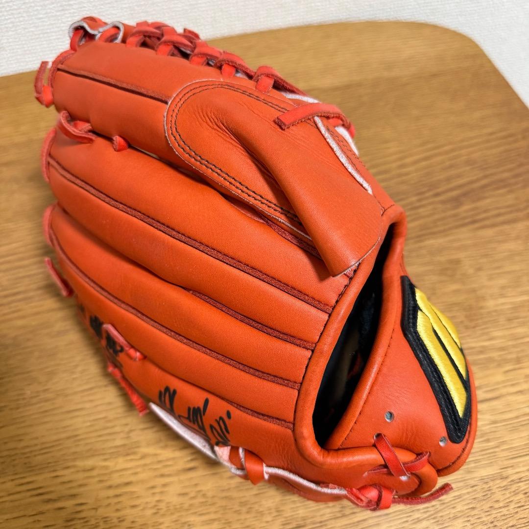 ミズノプロ　グローブ Mizuno Pro オレンジ サイン入り　V3