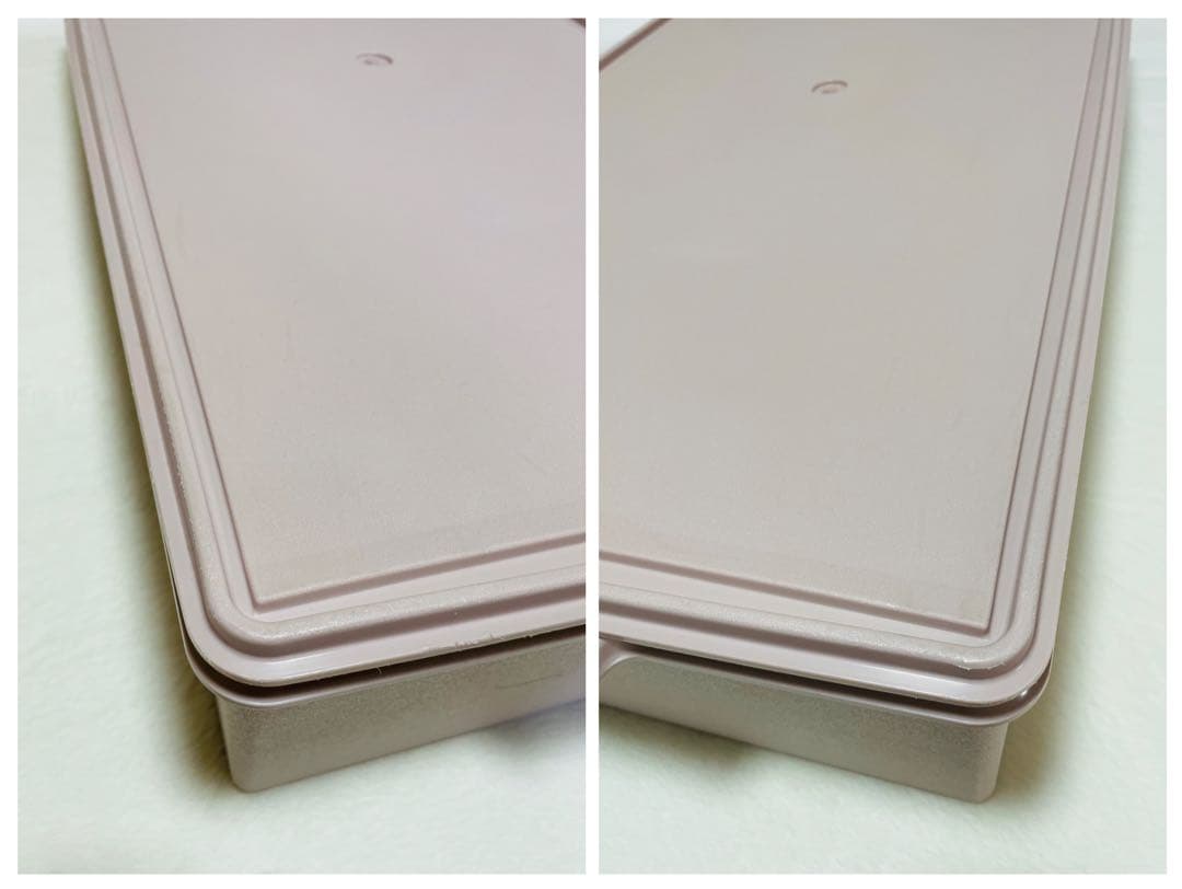 3個セット/タッパーウェア/ロング/スーパーケース/希少アイボリー/ピンク/廃番