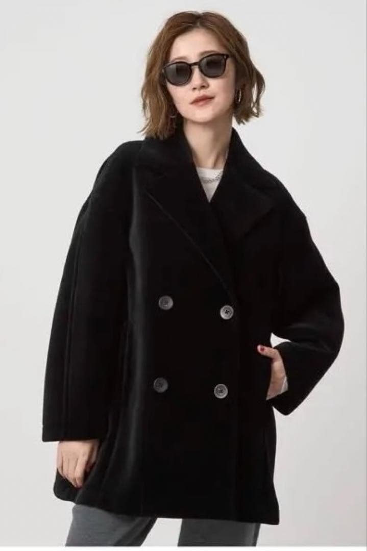 ＜conte＞ベルベット ボンディング Pコート