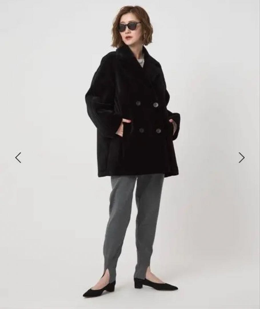 ＜conte＞ベルベット ボンディング Pコート