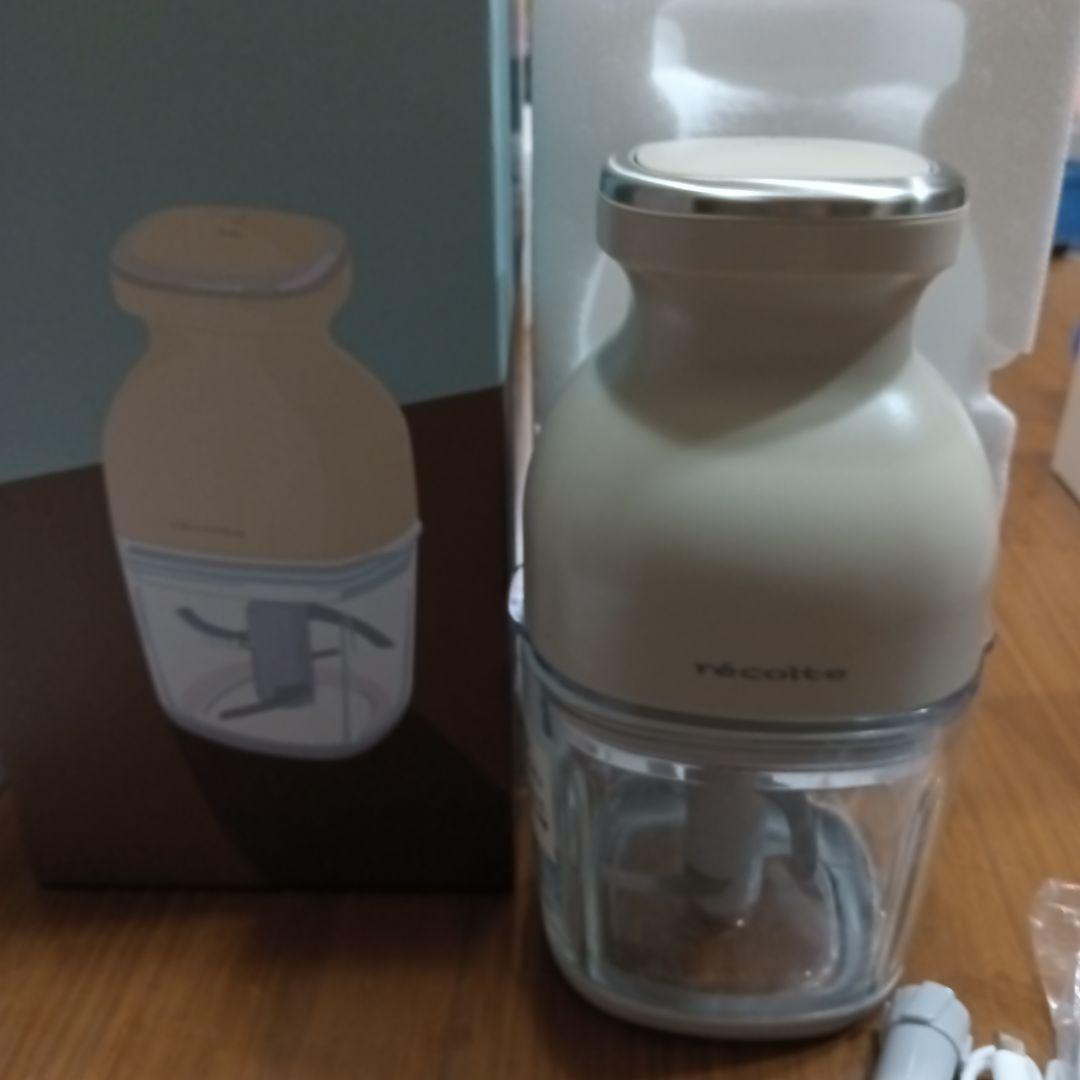 美品 レコルト ボンヌ フードプロセッサー コードレス RCP7 (W)