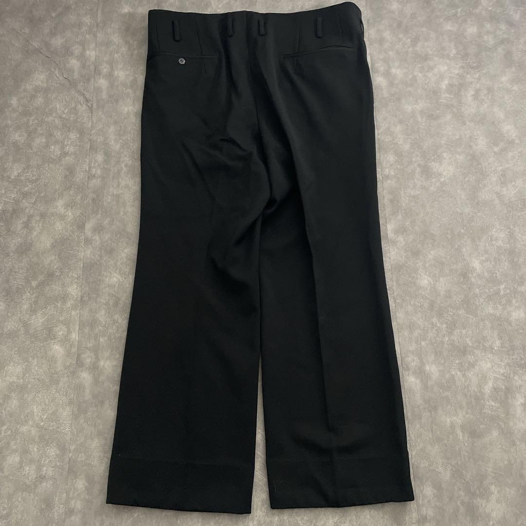 極上 漆黒ウール 黒金ボタン ダブルスーツ Christian Diorネクタイ