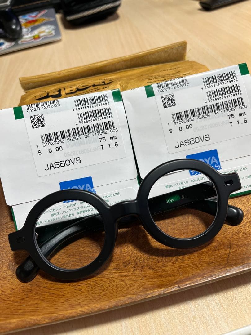 【新品完売品】JINS BE BOLD　マットブラック　極太　ラウンド