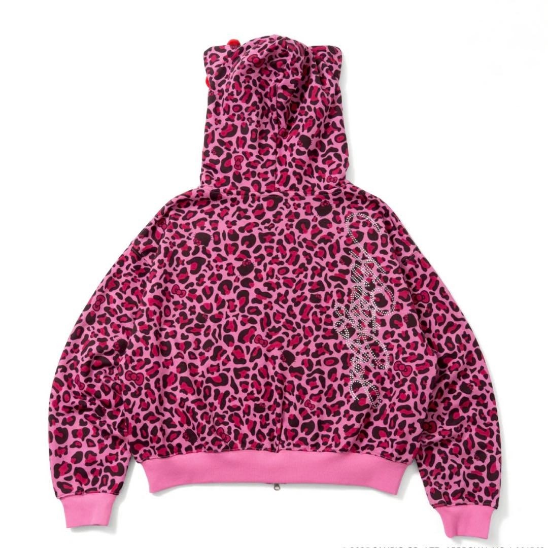 9090 girl × HELLO KITTY Eared Zip Hoodie