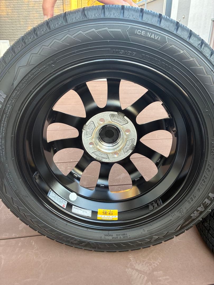 スタッドレス　GOODYEAR 14インチ ブリヂストンブラックホイールセット