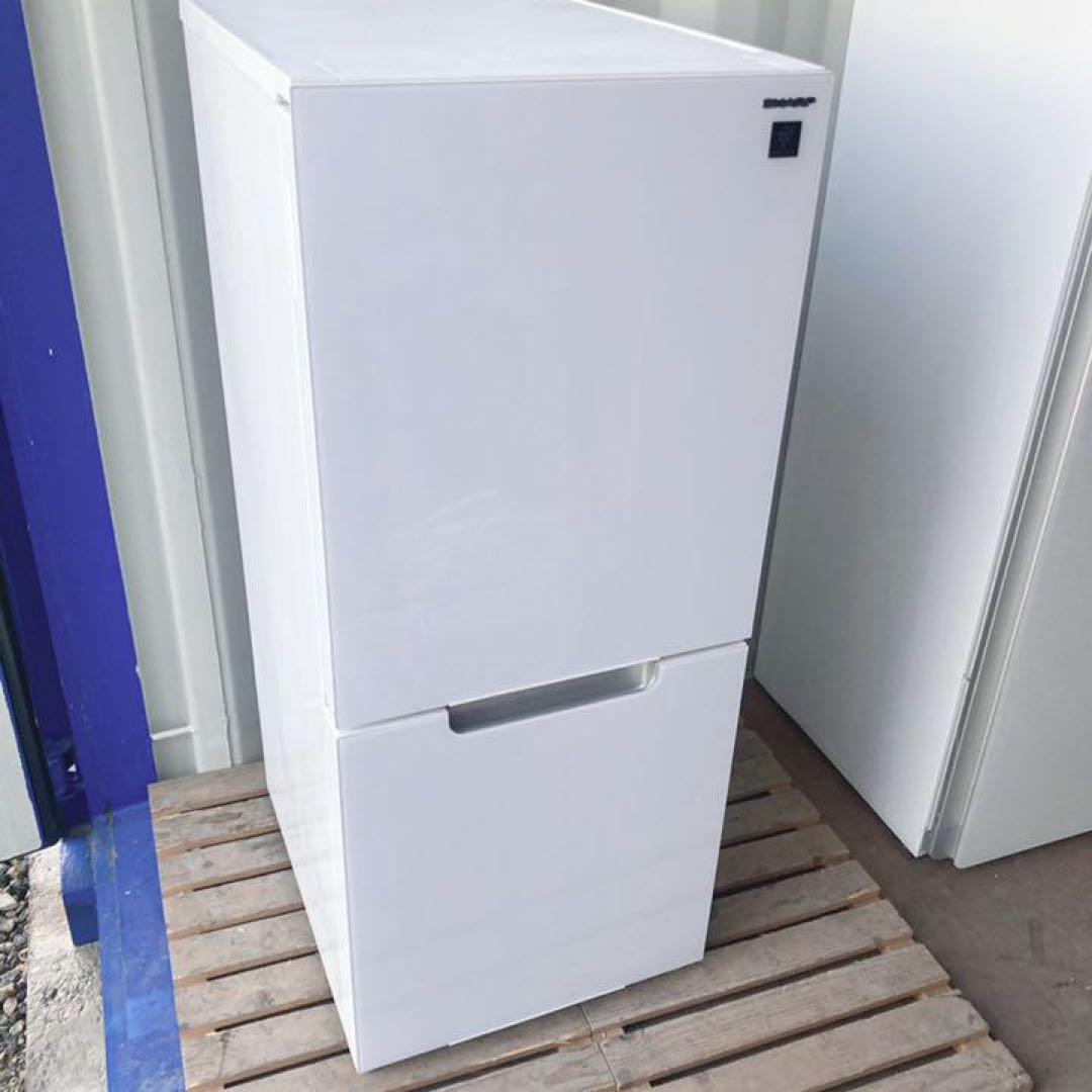 取付無料！高性能SHARPおしゃれホワイトインテリアガラスドア冷蔵庫！洗濯機