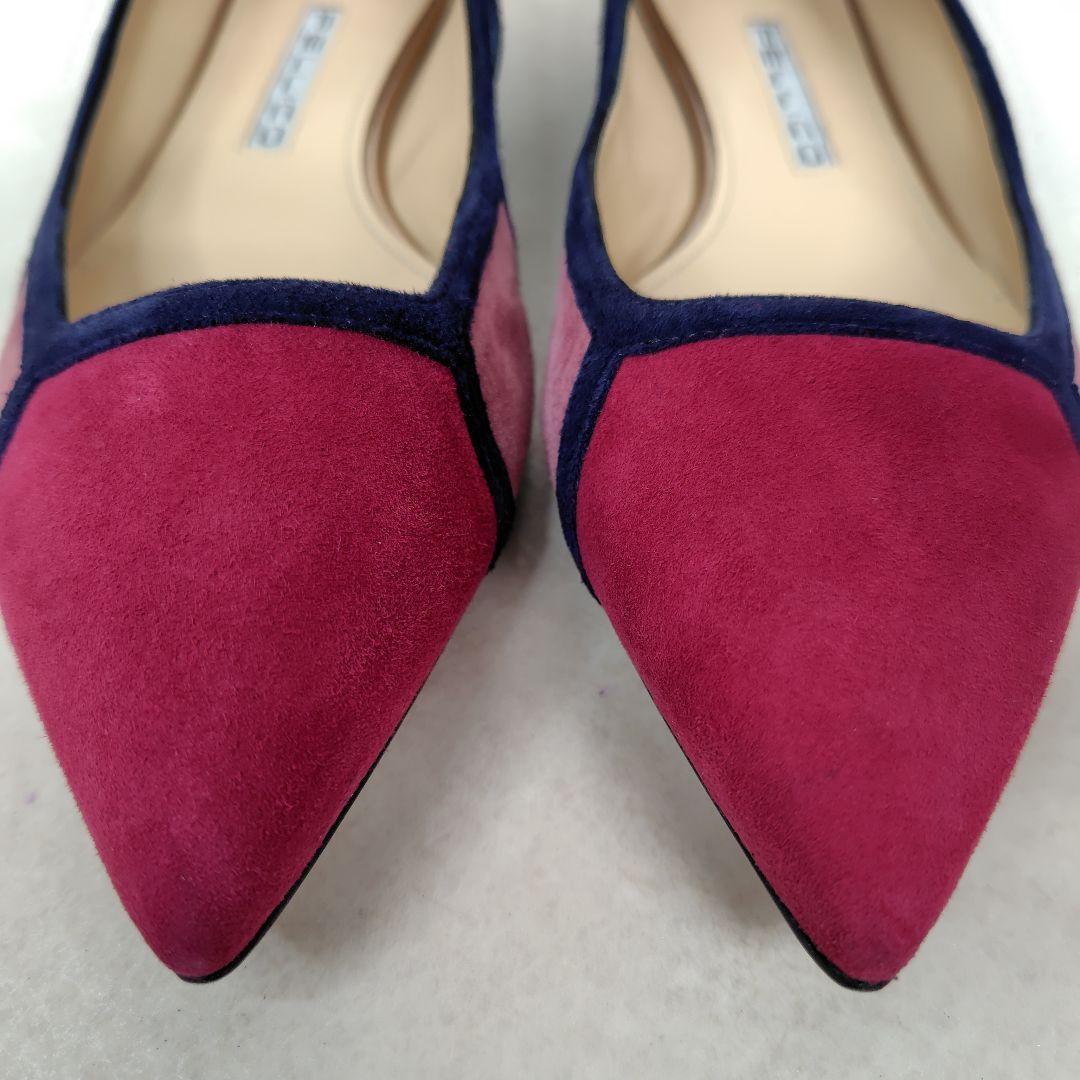 ★ほぼ未使用★ペリーコ パンプス 25cm フラット ポインテッド スエード