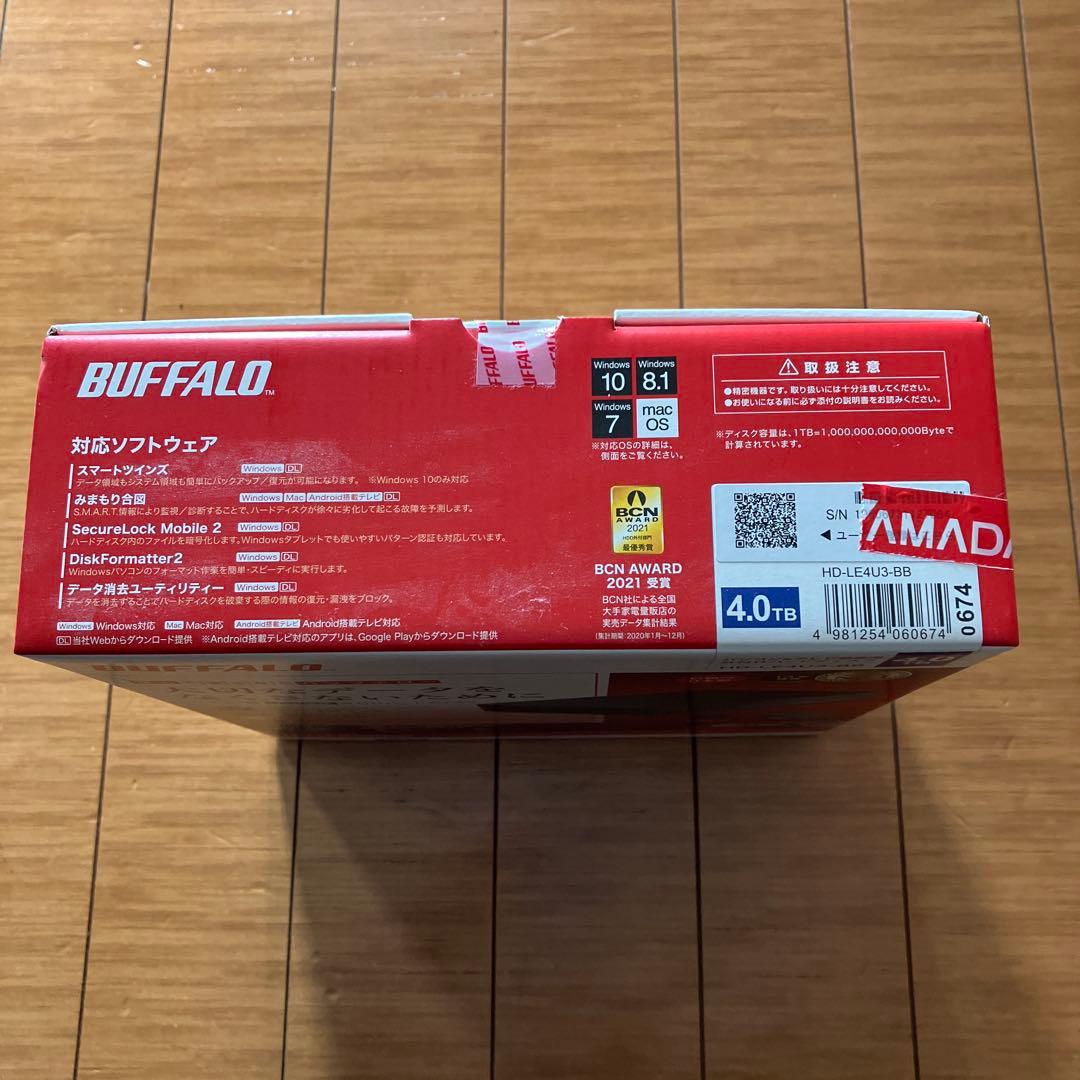 BUFFALO HD-LE4U3-BB 4TB 外付けハードディスク