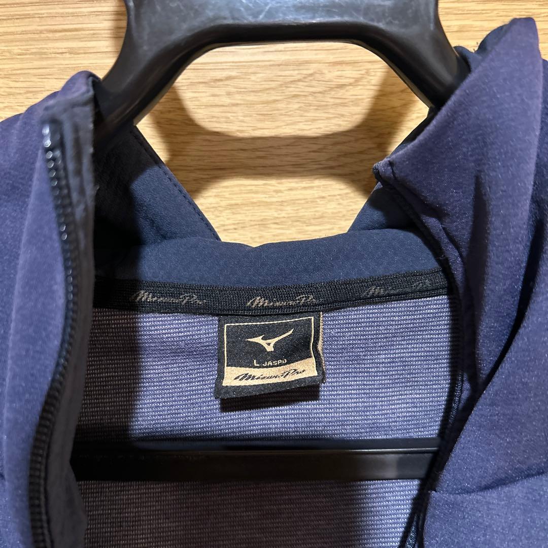 ち*ろ様 【上下セット美品】ミズノプロ　テックシールドフーディー　ネイビー