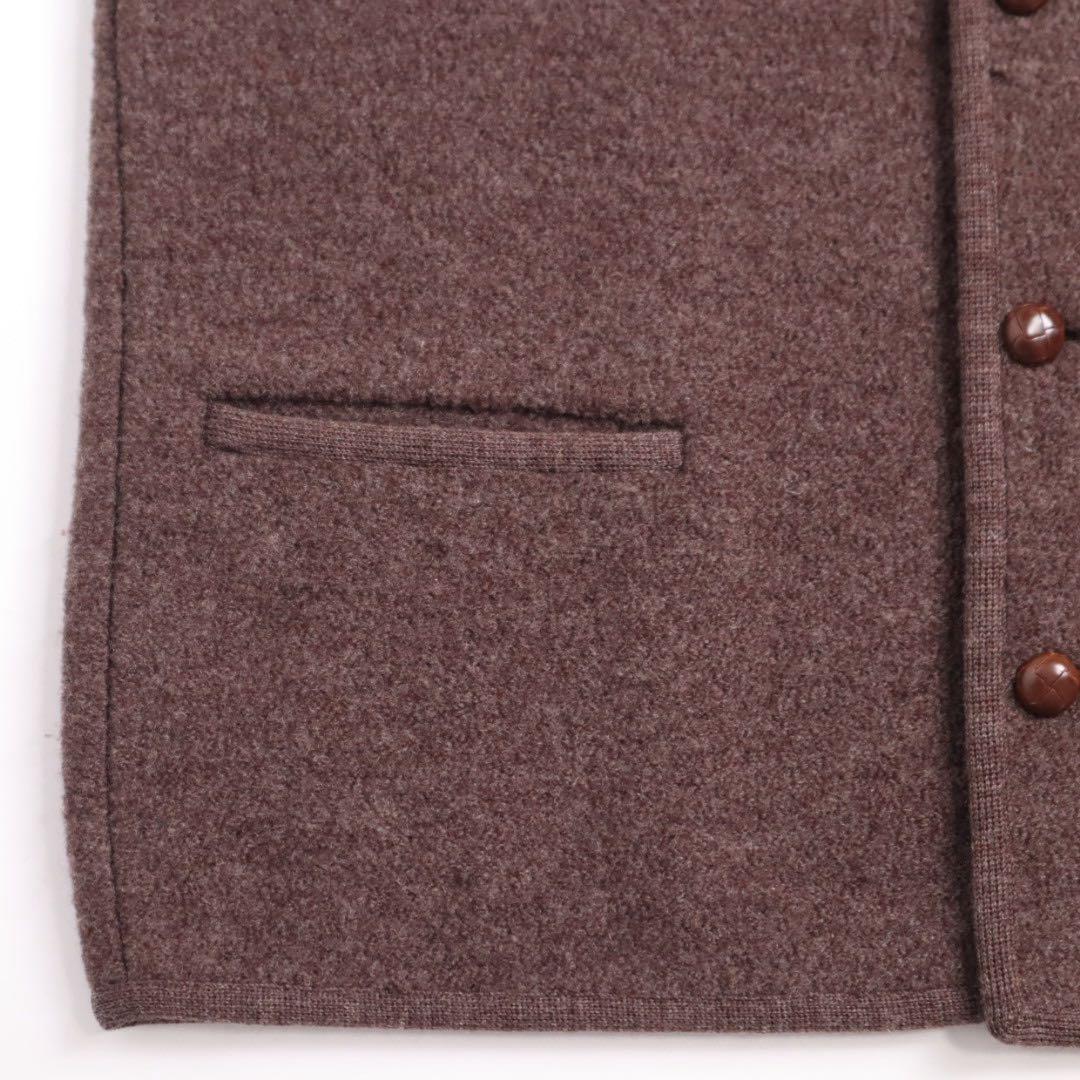 Papas 圧縮ウール クルミ釦 胡桃 クルミボタン 縮絨 ウールベスト