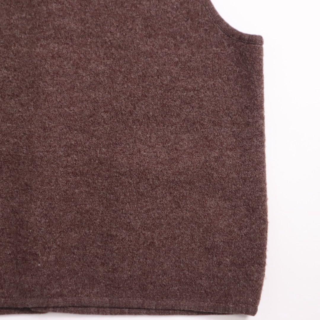 Papas 圧縮ウール クルミ釦 胡桃 クルミボタン 縮絨 ウールベスト