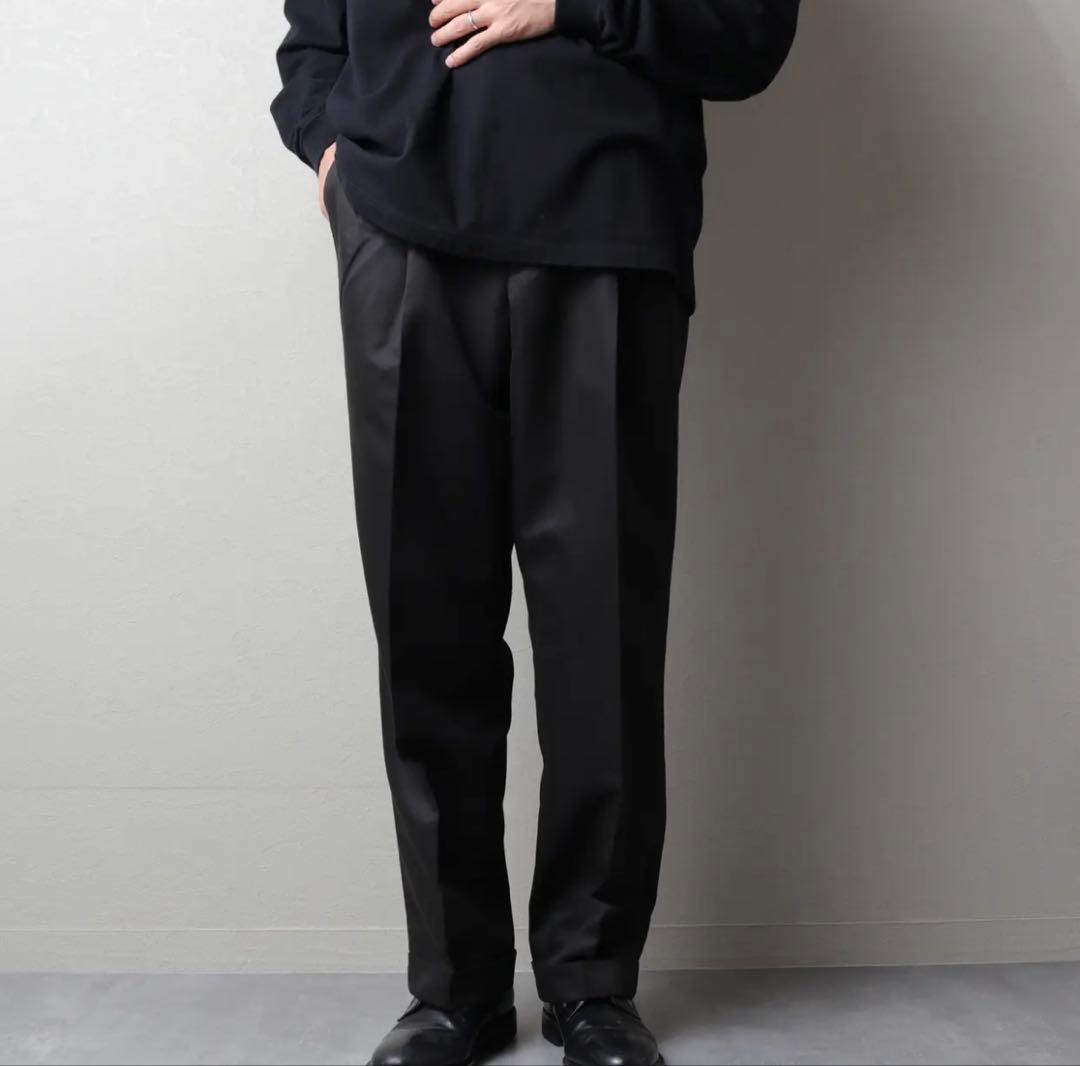 【美品】LAUREN RALPH LAUREN 2タックスラックス 黒 W32