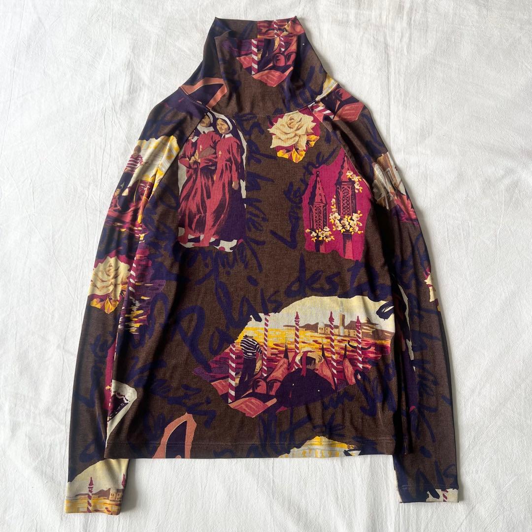 【希少】TOKUKO 1er VOL トップス 長袖 総柄 デザイン◎ 日本製