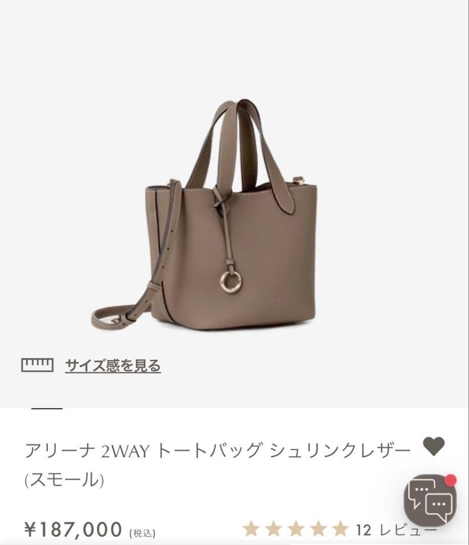 【新品】ボナベンチュラ　アリーナ　2WAY トートバッグ　エトープ