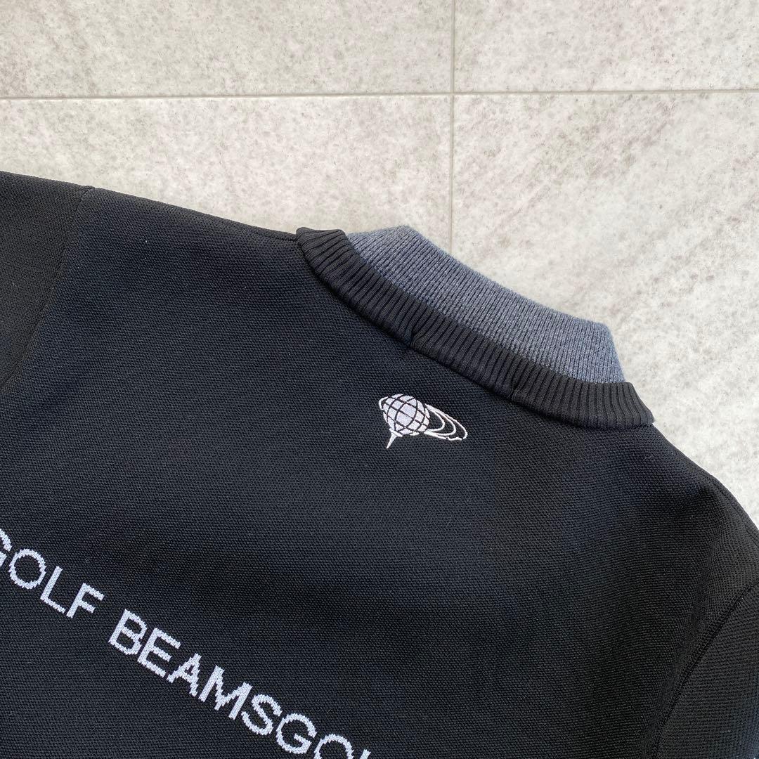 BEAMS GOLF 襟付きロゴ　ジャガードニット　サイズ：Ｌ
