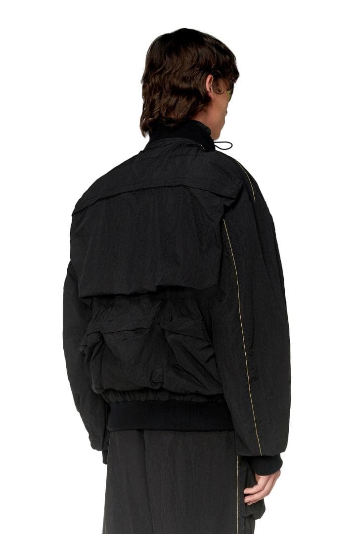 【美品】DIESEL 23AW J-STAIN ボンバージャケット ブラック46