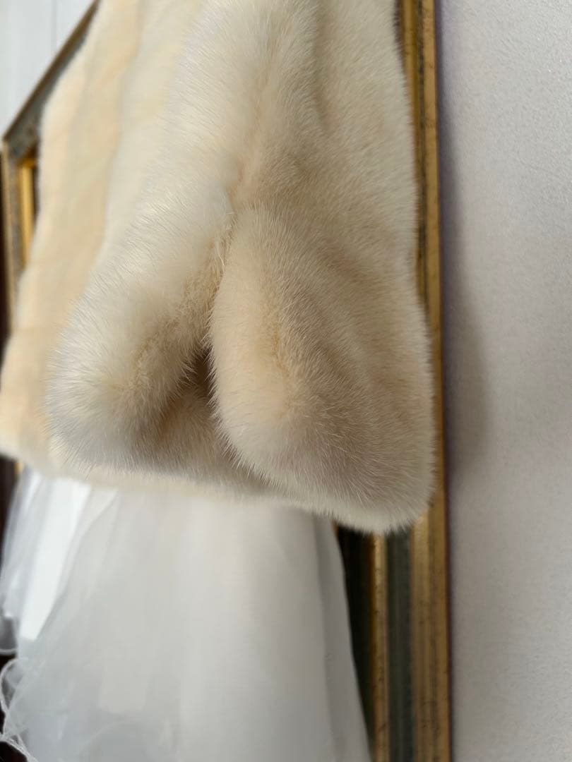 子供用　本物ミンクファー　ケープコート