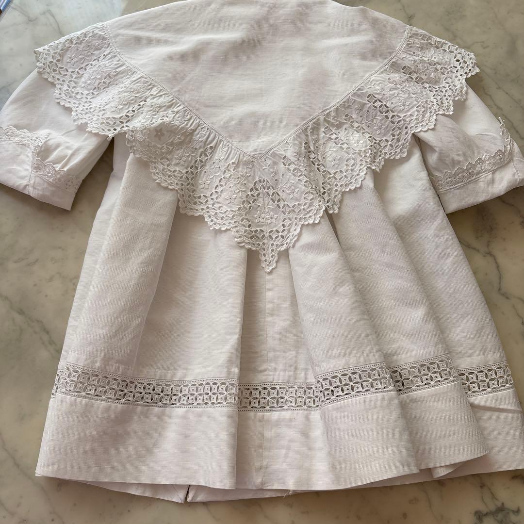 フランス　アンティーク　ベビードレス　ベビーケープ　ベビーコート　ドールドレス