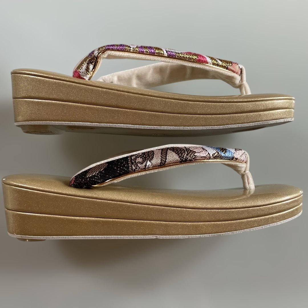 成人式　振袖　日本製　西陣帯地使用　和装バッグぞうりセット　リバーシブル　L