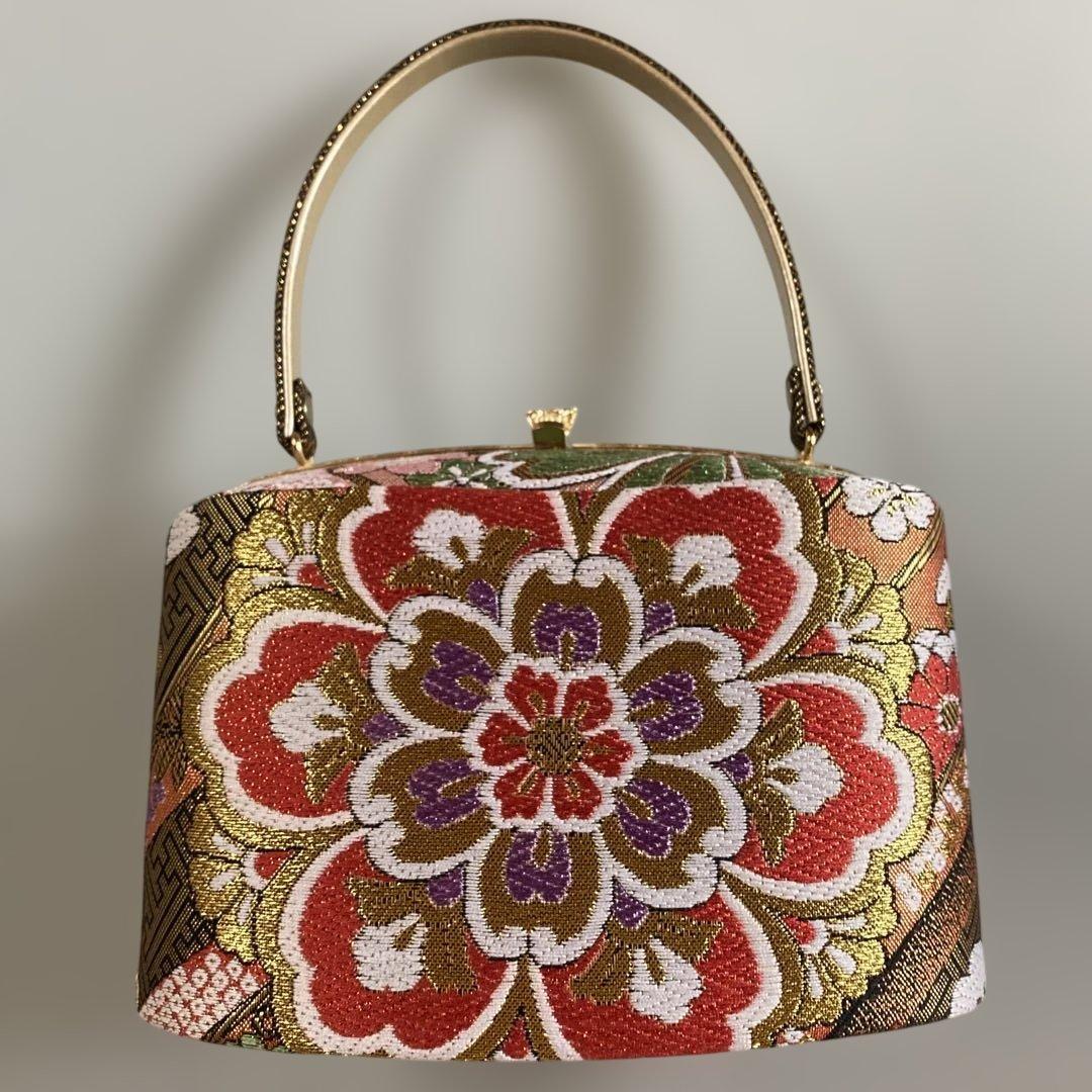 成人式　振袖　日本製　西陣帯地使用　和装バッグぞうりセット　リバーシブル　L