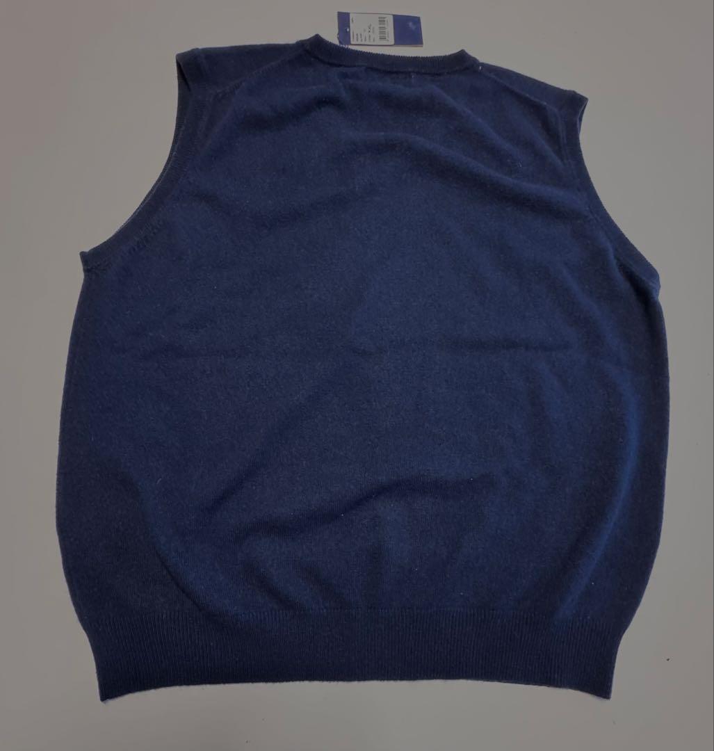 カシミヤ100%Vネックベスト