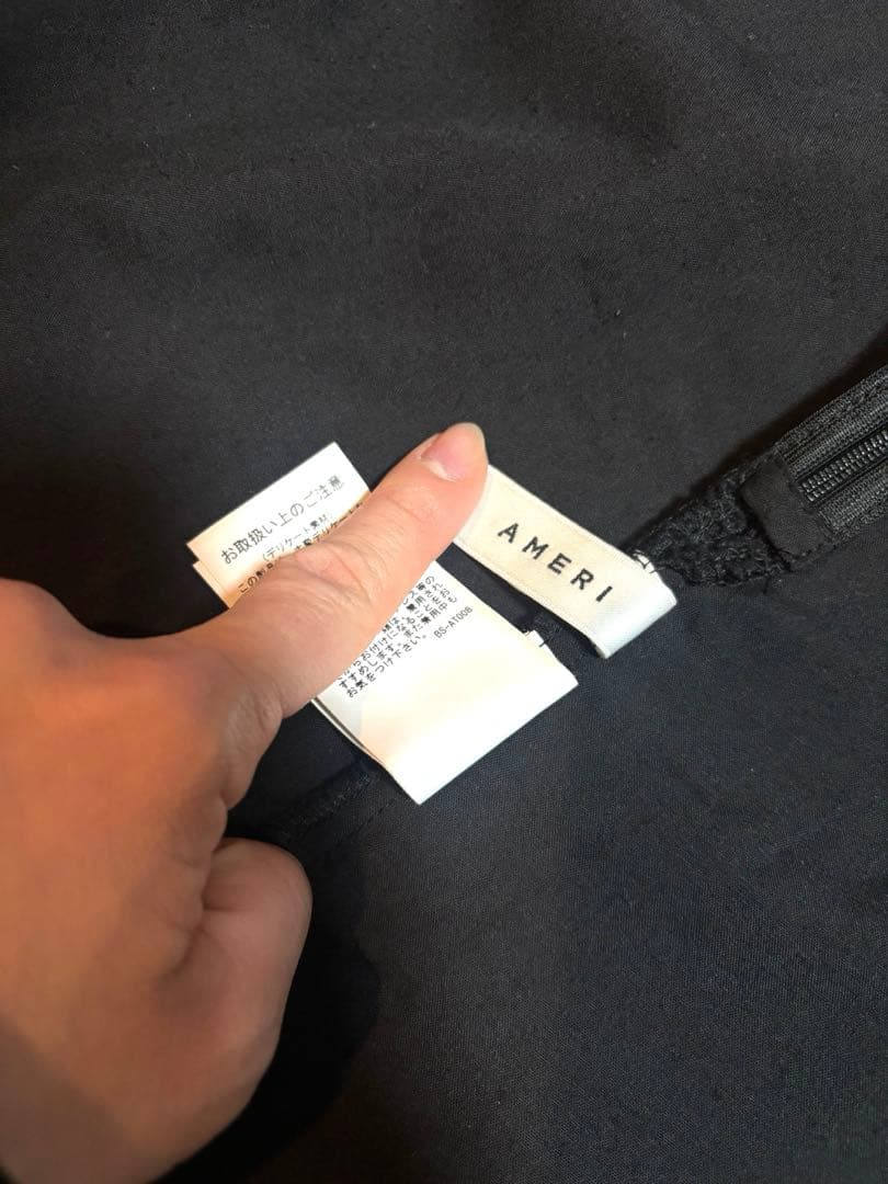 スカート Ameri FAKE LEATHER CUT WORK SKIRT