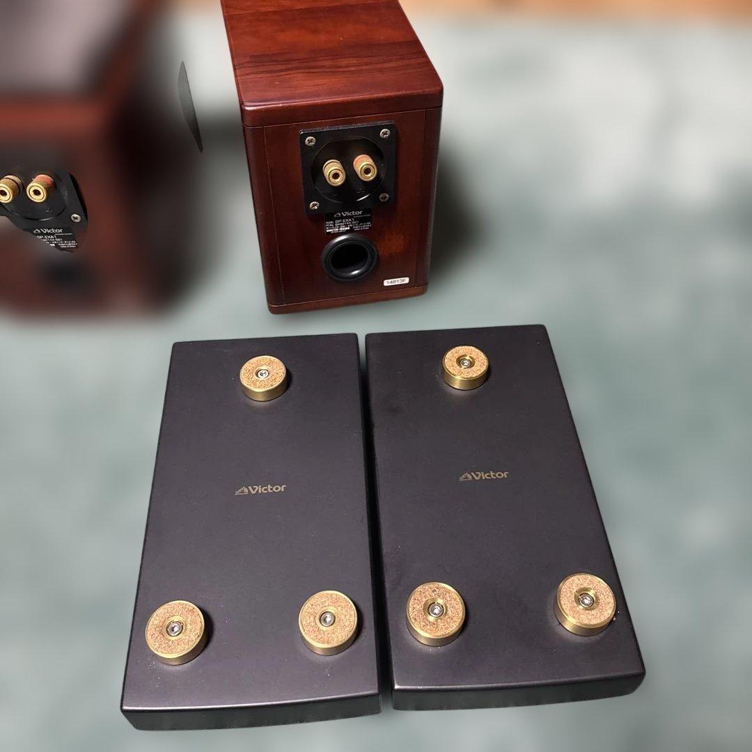 Victor WOOD CONE スピーカー　スタンド付き