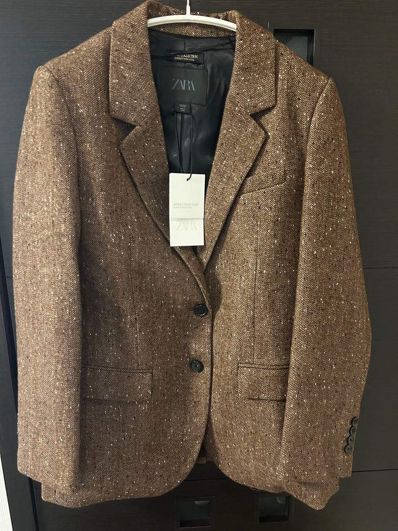 【新品タグ付】神崎恵さん私服　ZARAウールヘリンボーンブレザーSサイズ