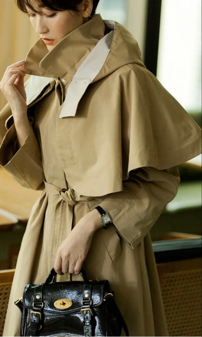 美品リグリームregleamフーディーケープコートHOODY CAPE COAT