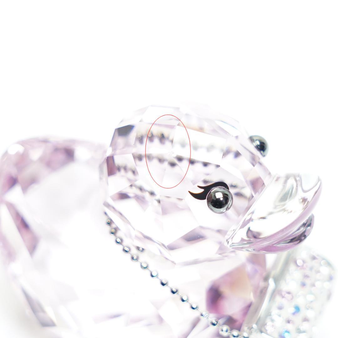 美品 スワロフスキー 置物 アヒル パープル ピンク Fancy Felicia