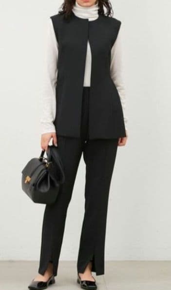 C6747 MilaOwenミラオーウェンペプラムベストセットアップ