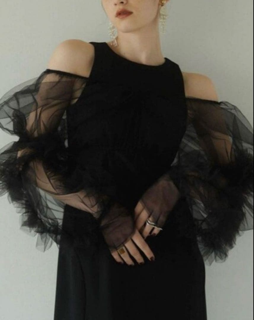 スーツ・フォーマル・ドレス Knuth Marf /tulle bolero one piece Black