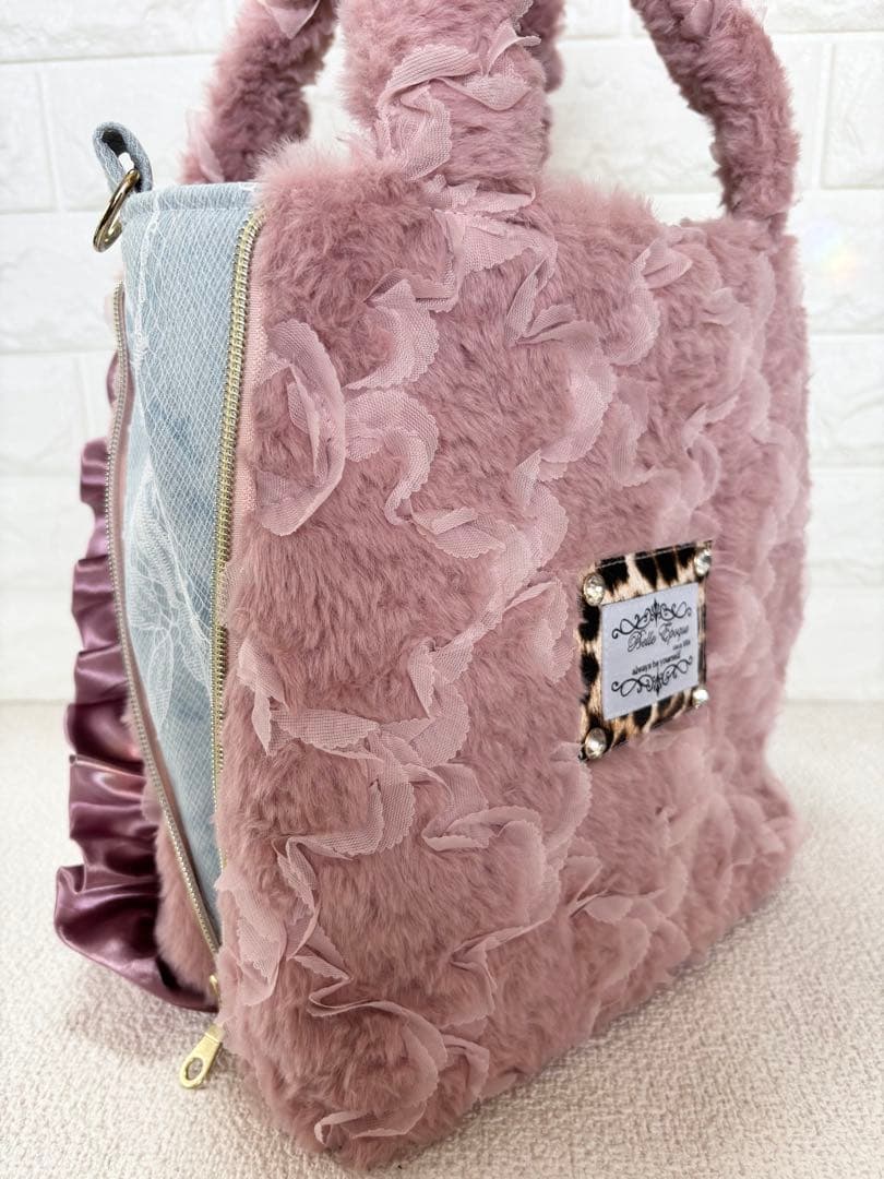 あ*こ様 コヤンイサムチョン　サイドファスナーバッグ　ピンク　ルミちゃん（大）デ