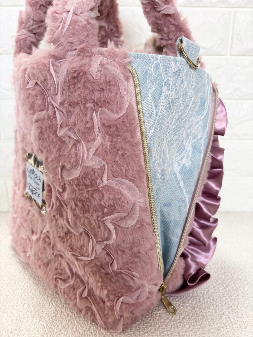 あ*こ様 コヤンイサムチョン　サイドファスナーバッグ　ピンク　ルミちゃん（大）デ