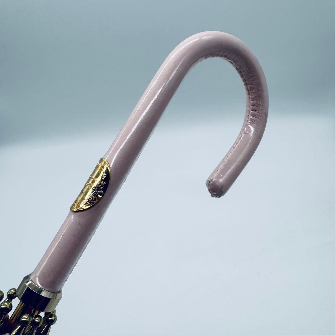 【未使用】LADUREE　ラデュレ　長傘　雨傘 ドット フレンチブルドッグ