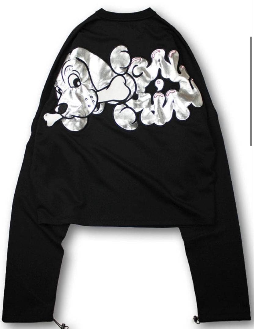 ガルフィー GALFY ピッカピカの大萌袖ロンT BLACK 中型犬