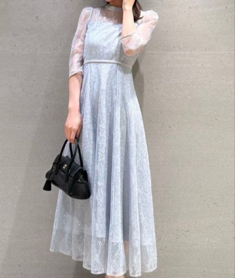 ドレス スパークルレースドレス　オケージョンワンピース　snidel スナイデル