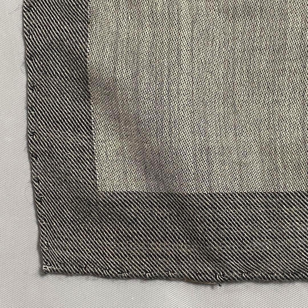 美品 ☆BVLGARI☆ ストール メンズ ロゴ ウール シルク グレー 箱付き