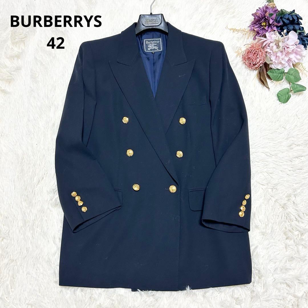 BURBERRYS バーバリー 紺ブレ ダブル テーラード ジャケット ウール