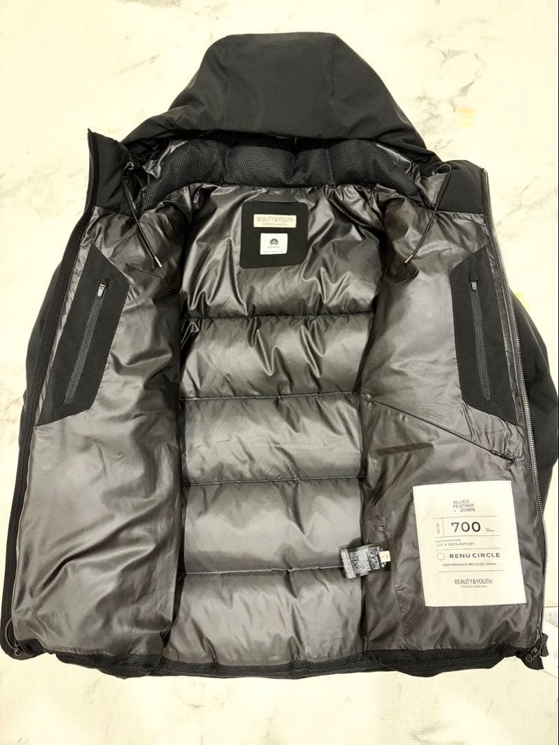 【新品タグ付き★】BY 小松マテーレ シャンブレー ダウン ブラックＬ