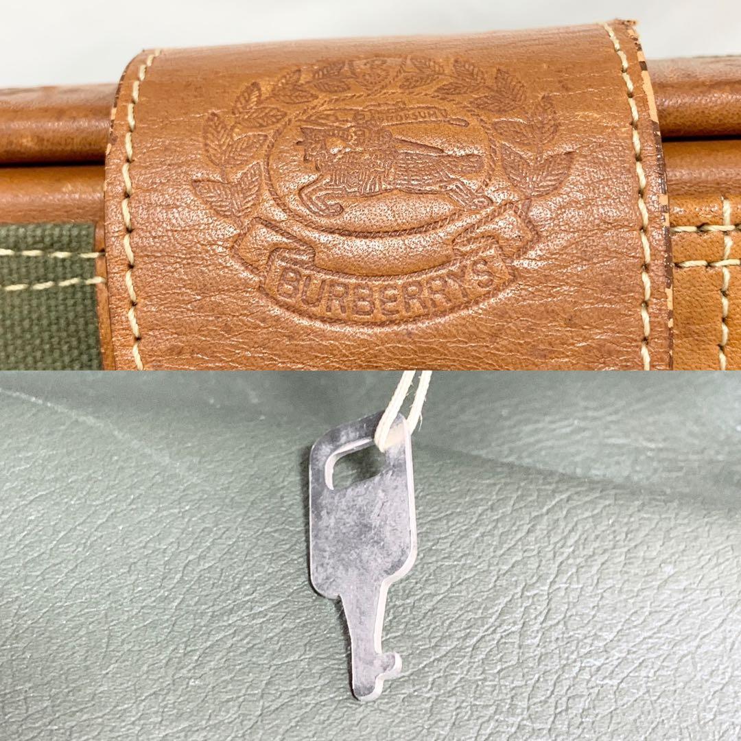 希少美品✨ BURBERRY バーバリー キャンバス ドクターバッグ カーキ