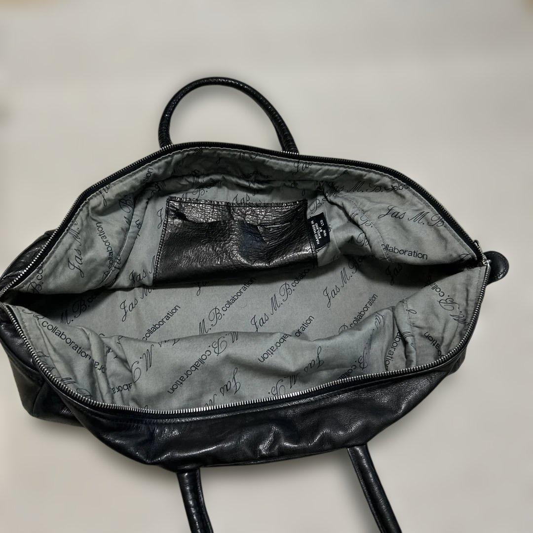 お*つ様 【JasMB】レザーボストンバッグ　黒